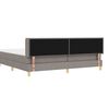 vidaXL Boxspringbett mit Matratze Taupe 200 x 200 cm Polyester