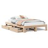 vidaXL Massivholzbett ohne Matratze 135x190 cm Kiefernholz