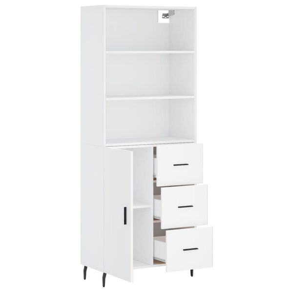 vidaXL Highboard Wei&szlig; 69,5x34x180 cm Holzwerkstoff