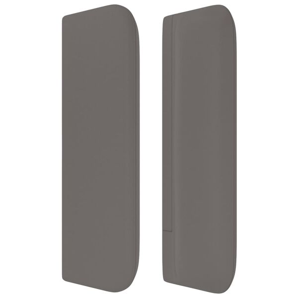 vidaXL Kopfteil mit Ohren Grau 147x16x78/88 cm Kunstleder