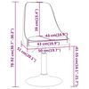 vidaXL Barhocker Creme Stoff
