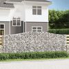 vidaXL Gabionen mit Hochbogen 25Stk. 400x30x140/160cm Verzinktes Eisen
