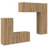 vidaXL TV-Wandm&ouml;bel Wandmontiert 5 pcs Artisan-Eiche Holzwerkstoff