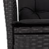 vidaXL 4-tlg. Garten-Essgruppe mit Kissen Schwarz Poly Rattan