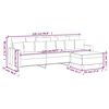 vidaXL 3-Sitzer-Sofa mit Hocker Schwarz 210 cm Stoff