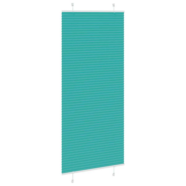 vidaXL Plissee Petrolgr&uuml;n 100x200 cm Stoffbreite 99,4 cm Polyester