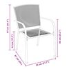 vidaXL Garten Essgruppe 3 pcs Anthrazit Pulverbeschichteter Stahl