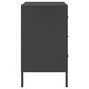 vidaXL Nachttisch Schwarz 36x39x68 cm Stahl