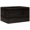 vidaXL Holzkiste mit Griffen Schwarz 40x30x23 cm Massivholz Kiefer