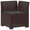 vidaXL 1-Sitzer Garten-Sofa mit Kissen Rattan-Look PP Braun
