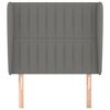 vidaXL Kopfteil mit Ohren Dunkelgrau 83x23x118/128 cm Stoff