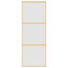 vidaXL Schiebetür Golden 76x205 cm Matt ESG-Glas und Aluminium