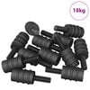 vidaXL Abstandsschraube 4865 stk. Schwarz M4 Gummi und Stahl