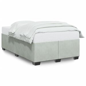 vidaXL Bettgestell ohne Matratze Hellgrau 120x190 cm Samt