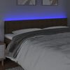 vidaXL LED Kopfteil Dunkelbraun 160x5x78/88 cm Stoff