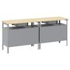 vidaXL Werkbank-Set mit Schubladen 2 pcs Rot 200 x 55 x 85 cm