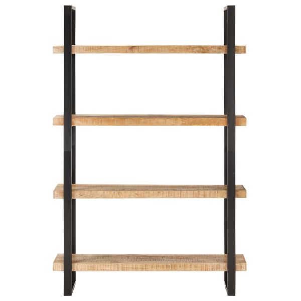 vidaXL B&uuml;cherregal mit 4 B&ouml;den 120x40x180 cm Raues Mangoholz