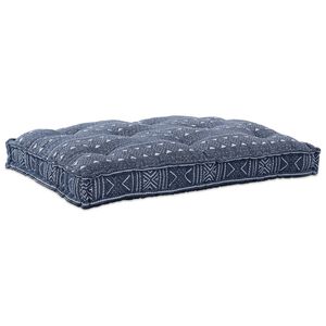 vidaXL Sofakissen Indigo Druck 120 x 80 x 12 cm Stoff