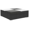 vidaXL 6-tlg. Garten-Lounge-Set mit Auflagen Poly Rattan Schwarz