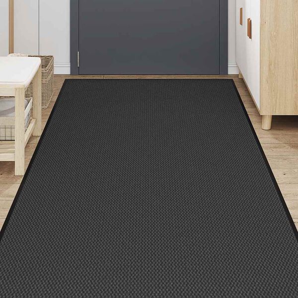 vidaXL Fu&szlig;matte Schwarz 115x400 cm