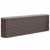 vidaXL Hochbeet Verzinkter Stahl 224x40x68 cm Braun