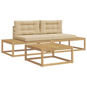 vidaXL Outdoor-Sofagarnitur Polyester Wei&szlig;