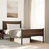 vidaXL Metallbett ohne Matratze Eichen-Optik 100x200 cm
