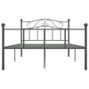 vidaXL Bettgestell Grau Metall 160&times;200 cm