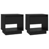 vidaXL Nachttische 2 Stk. Schwarz 45x34x44 cm Holzwerkstoff