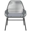 vidaXL 9-tlg. Garten-Essgruppe mit Kissen Grau Poly Rattan Glas