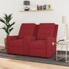 vidaXL 2-Sitzer Massagesessel Weinrot Stoff