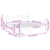 vidaXL Bett Wei&szlig; Metall 140x200 cm