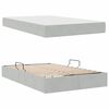 vidaXL Aufbewahrungsbett mit Matratze Hellgrau 120 x 200 cm Samt