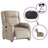 vidaXL Massagesessel Elektrisch Cappuccino-Braun Kunstleder