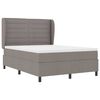 vidaXL Boxspringbett mit Matratze Taupe 140 x 200 cm Stoff