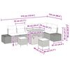 vidaXL Gartensofa-set mit Kissen 9 pcs Schwarz Poly-Rattan