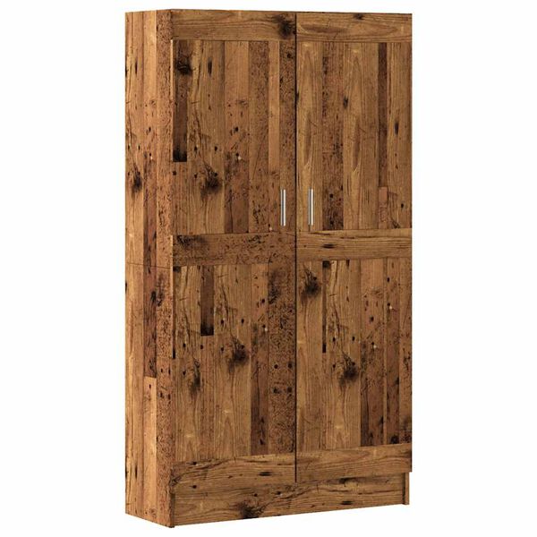 vidaXL B&uuml;cherschrank Altholz-Optik 82,5x30,5x150 cm Holzwerkstoff