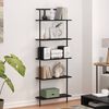 vidaXL B&uuml;cherregal Schwarz Eichen-Optik 60 x 24 x 168 cm Holzwerkstoff