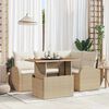 vidaXL Garten-Sofa-Set mit Kissen 5 pcs Beige und Creme