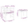 vidaXL M&ouml;belset mit Kissen 3 pcs Natur Massivholz Akazie
