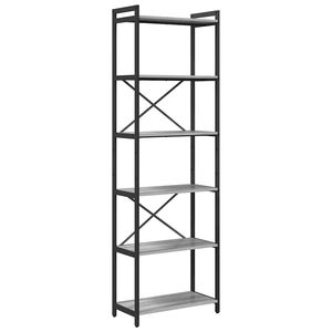 vidaXL B&uuml;cherregal 60 x 30 x 189,5 cm Holzwerkstoff Grau Sonoma