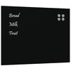 vidaXL Magnettafel Wandmontage Schwarz 80x60 cm Hartglas