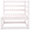 vidaXL 8-tlg. Garten-Lounge-Set Wei&szlig; Massivholz Kiefer