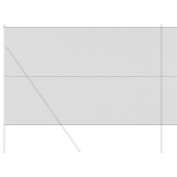 vidaXL Geschweißter Drahtzaun Grau 1.6 x 25 m Stahl