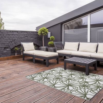 Esschert Design Outdoor-Teppich 241x152 cm Blumenmuster OC21