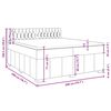 vidaXL Boxspringbett mit Matratze Dunkelbraun 200x200 cm Stoff