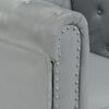vidaXL Chesterfield-Sessel Grau Echtleder