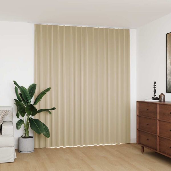 vidaXL Verdunkelungsvorhang mit Haken Beige 290 x 245 cm
