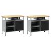vidaXL Werkbank-Set mit Regal 2 pcs Schwarz und Grau 200 x 55 x 85 cm