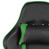 vidaXL Gaming-Stuhl Drehbar Gr&uuml;n PVC